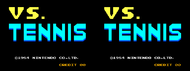Vs. Tennis Title Screen